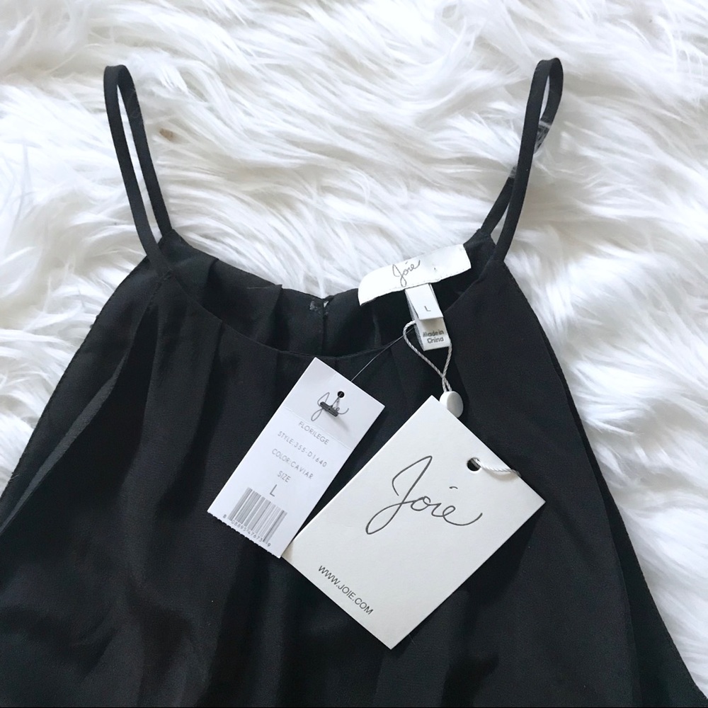NWT Joie Florilege Silk Halter Dress in Caviar - Picture 4 of 6